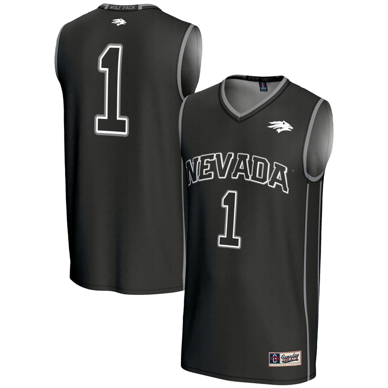 #1 Nevada Wolf Pack Lightweight Basketball Jersey - Black