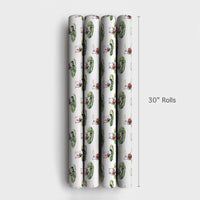 Golfer Christmas Gift Wrap, Golfing Santa Wrapping Paper, Watercolor Santa Cart Wrapping Paper, Holiday Golf Gift Wrap, Fun Golfer Wrap