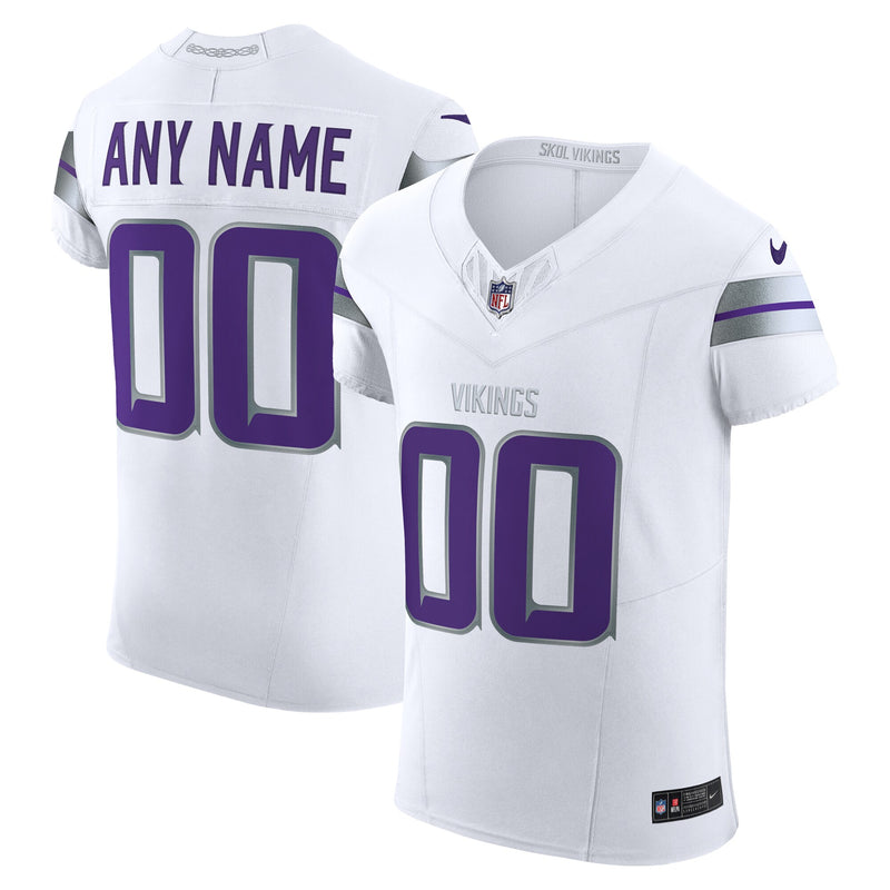 Minnesota Vikings White Elite Custom Jersey