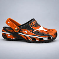 TEX Splatter Pride - Longhorn Clogs With Burnt-Orange Attitude