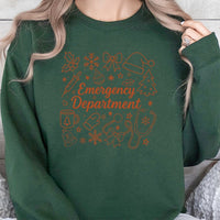 ER Nurse Christmas Sweatshirt, Emergency Department Christmas Sweatshirt, Stethoscope Christmas Sweatshirt, Hospital ER Crewneck Present