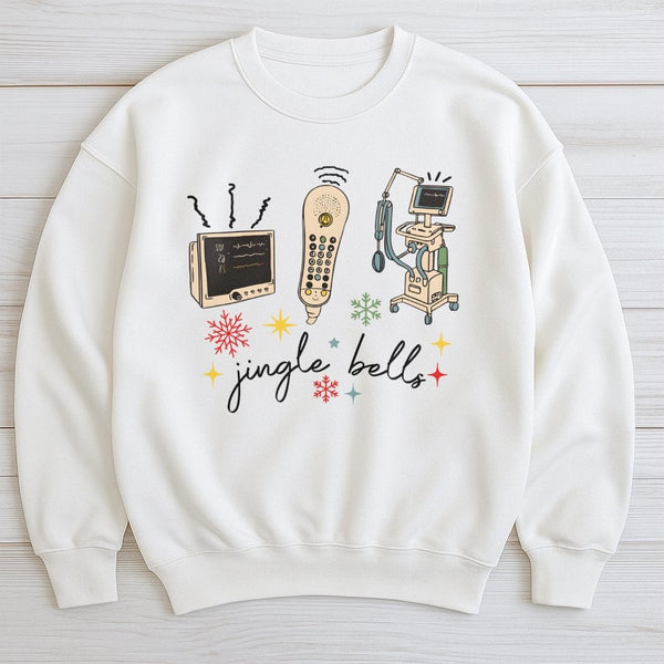 Medical Christmas Sweatshirt, Nurse Jingle Bells Sweatshirt, Festive Healthcare Holiday Crewneck, Humorous RN Student Sweatsh