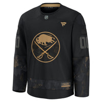 Buffalo Sabres Black 2024 Military Appreciation Custom Practice Jersey