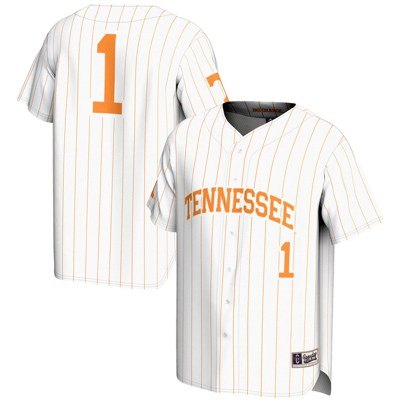 #1 Tennessee Volunteers Lightweight Baseball Jersey - White