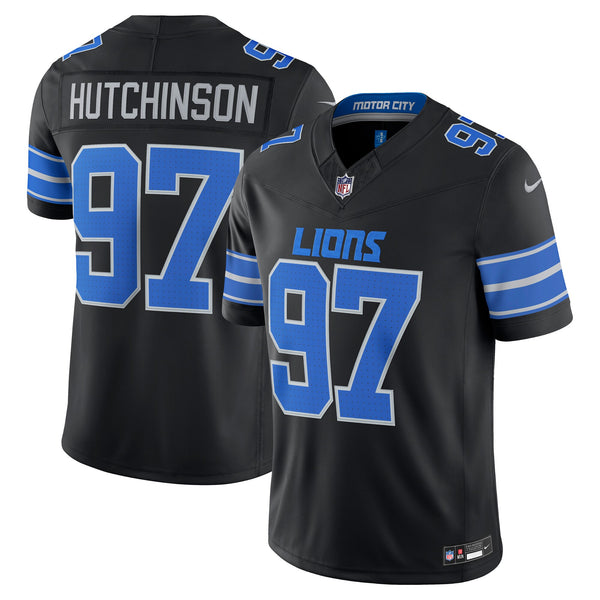 Detroit Lions Aidan Hutchinson Black Alternate Stitched Limited Jersey