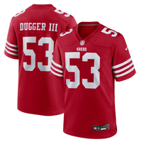 San Francisco 49ers Jaden Dugger Scarlet Team Game Jersey