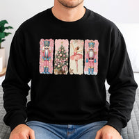 Watercolor Ballerina Graphic Crewneck, Nutcracker Christmas Sweatshirt, Vintage Holiday Ballet Pullover, Festive Xmas Present for Her