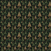 Woodland Christmas Gift Wrap Roll, Enchanted Forest Pine Tree Wrapping Paper, Winter Botanical Wrapping Paper, Holiday Present Gift Wrap