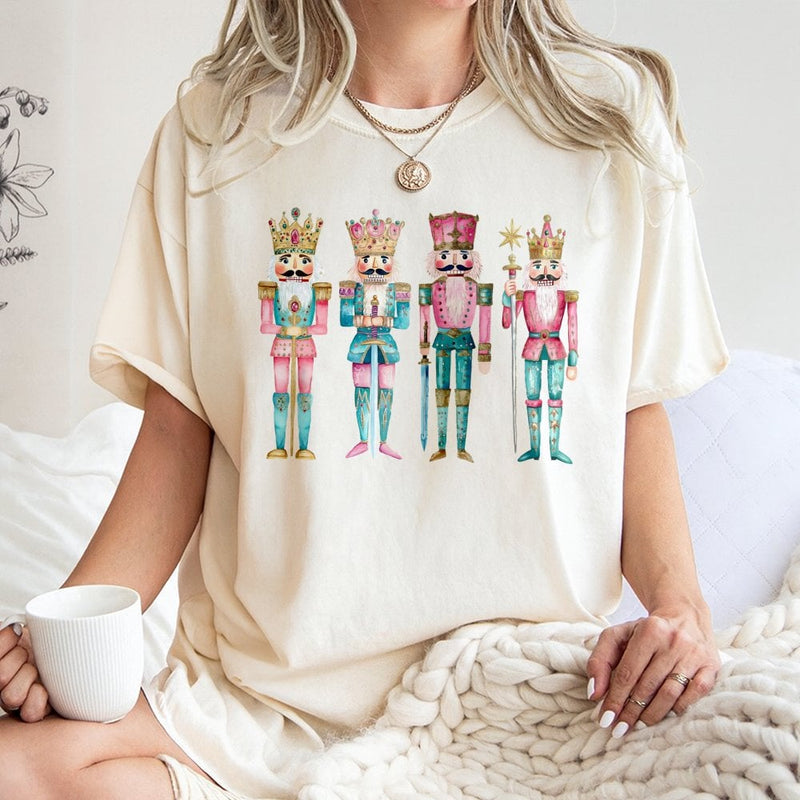 Watercolor Holiday Soldier T-Shirt, Nutcracker Christmas T-Shirt, Festive Winter Nutcracker T-Shirt, Retro Xmas Graphic Tee, Holiday Present