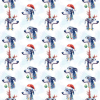Festive Racer Dog Gift Wrap, Greyhound Christmas Wrapping Paper, Howliday Racer Greyhound Wrapping Paper, Dog Lover Holiday Gift Wrap