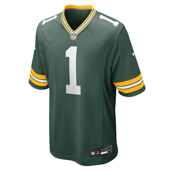 Green Bay Packers Number 1 Groom Green Game Jersey