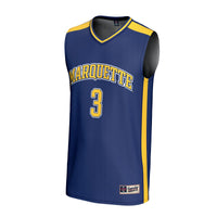 #3 Marquette Golden Eagles Lightweight Basketball Fashion Jersey - Blue