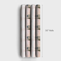Watercolor Winter Paris Gift Wrap, Paris Louvre Christmas Wrapping Paper, French Cityscape Holiday Wrapping Paper