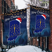 IN State Pride Holiday Yard Flag, Indiana Merry Christmas Y'all Garden Flag, Double-Sided Winter Lawn Flag