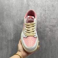 Low Top Sneakers, Pink Colorway, Reverse Hook Design, Lace Up Design, Casual Gift for Sneaker Fans