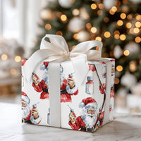 Nurse Doctor Christmas Gift Wrap, Humorous Syringe Santa Wrapping Paper, Medical Holiday Wrapping Paper, Healthcare Worker Present
