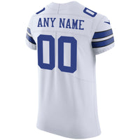 Dallas Cowboys White Custom Elite Jersey