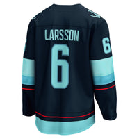 Seattle Kraken Adam Larsson Deep Sea Blue Home Breakaway Player Jersey
