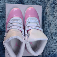 Low Top Sneakers, White Pink Colorway, Lace Up Design, Casual Gift for Sneaker Fans