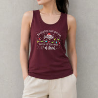 Humorous Christmas Tank, Probably Just Gonna Jingle Some of the Way I'm Tired Tank Top, Christmas Lights Sleeveless Tee, Holiday Tank Top