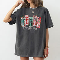 Coquette Bow Holiday T-Shirt, Merry Christmas T-Shirt, Adorable Aesthetic Xmas Graphic Tee, Vintage Christmas Ribbon T-Shirt, Holiday Present
