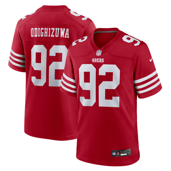 San Francisco 49ers Osa Odighizuwa Scarlet Team Game Jersey
