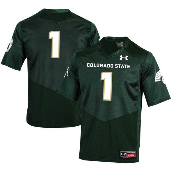 #1 Colorado State Rams Replica Football Jersey - Green
