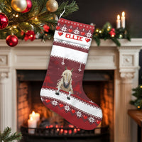 Nordic Pattern Holiday Stocking, Personalized Horse Christmas Stocking, Custom Equestrian Xmas Stocking, Horse Lover Christmas Stocking Present