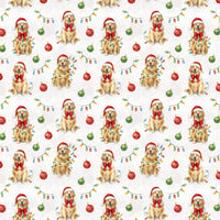 Adorable Holiday Dog Gift Wrap, Golden Retriever Christmas Wrapping Paper, Festive Pet Lover Wrapping Paper, Xmas Dog Breed Gift Wrap Roll
