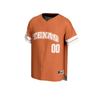 Texas Longhorns Personalized Collegiate Baseball Fashion Jersey - Texas Orange