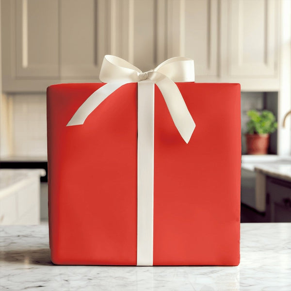Solid Scarlet Gift Wrap, Bright Red Wrapping Paper, Minimalist Christmas Wrapping Paper, Birthday Gift Wrap Roll, Holiday Wra