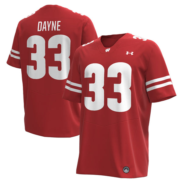 Ron Dayne Wisconsin Badgers NIL Football Replica Player Jersey - Red