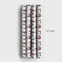 Duck Hunter Gift Wrap, Santa and Mallard Duck Wrapping Paper, Watercolor Christmas Wrapping Paper, Nature Lover Holiday Present Gift Wrap