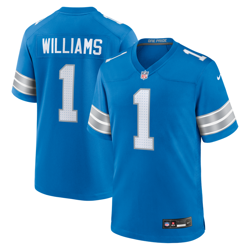 Detroit Lions Jameson Williams Blue Game Player Jersey
