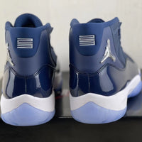 Sneakers, Midnight Blue Colorway, Patent Leather Footwear, Lace Up Design, Casual Gift for Sneaker Fans
