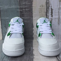 Sneakers, White Green Colorway, Lace Up Design, Casual Gift for Sneaker Fans