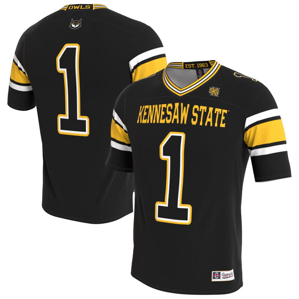 Kennesaw State Owls Lightweight Collegiate Football Blackout Fashion Jersey