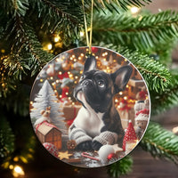 Sweater Frenchie Dog Ornament, French Bulldog Christmas Ornament, French Bulldog Holiday Tree Ornament, Adorable Puppy Keepsake, Dog Lover Present