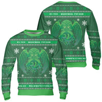 Lovecraftian Monster Ugly Sweater, Cthulhu Christmas Sweatshirt, HP Lovecraft Cosmic Horror Xmas Pullover, Retro Holiday Creature Top
