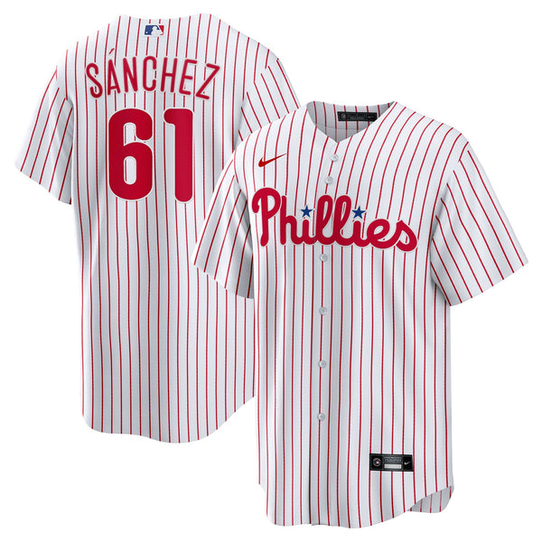 Philadelphia Phillies Cristopher Sanchez White Home Replica Jersey