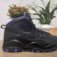 High Top Sneakers, Black Purple Colorway, Lace Up Design, Casual Gift for Sneaker Fans