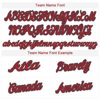 Custom Baseball Jersey - White Red-Navy
