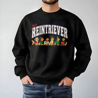 Golden Retriever Holiday Crewneck, Reintriever Christmas Sweatshirt, Humorous Reindeer Dog Sweater, Varsity Retriever Pullover, Dog Lover Present