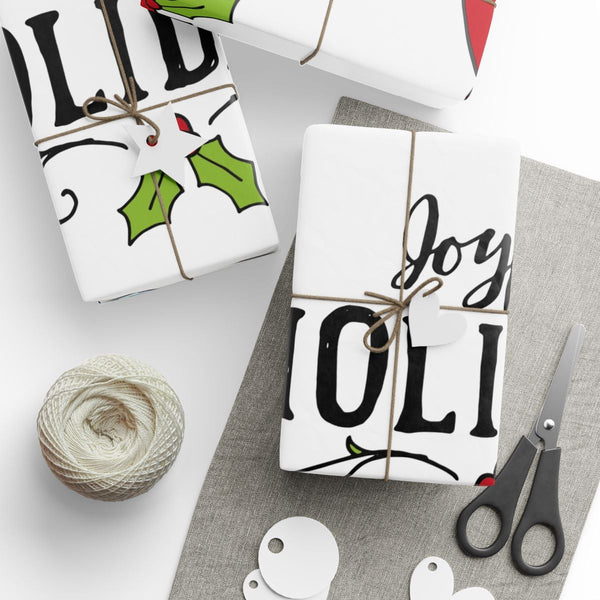 Whimsical Holiday Art Present Wrap, Retro Christmas Gift Wrapping Paper, Festive Seasonal Wrap Paper, Vintage Christmas Prese