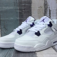 Sneakers, White Purple Colorway, Lace Up Design, Casual Gift for Sneaker Fans