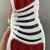 Low Top Sneakers, White Red Colorway, Leather Footwear, Lace Up Design, Casual Gift for Sneaker Fans