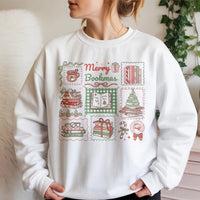 Comfy Book Lover Christmas Sweater, Merry Bookmas Sweatshirt, Adorable Bookish Holiday Crewneck, Book Lover Sweatshirt, Xmas Present for Readers