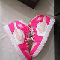 Sneakers, White Pink Colorway, Lace Up Design, Casual Gift for Sneaker Fans