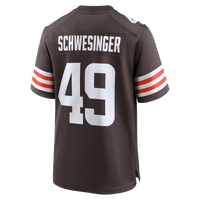 Cleveland Browns Carson Schwesinger Brown 2025 NFL Draft Game Jersey