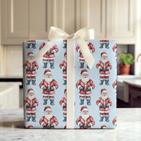 Adorable Police Officer Gift Wrap, Sheriff Santa Christmas Wrapping Paper, Law Enforcement Holiday Wrapping Paper, Deputy Santa Gift Wrap